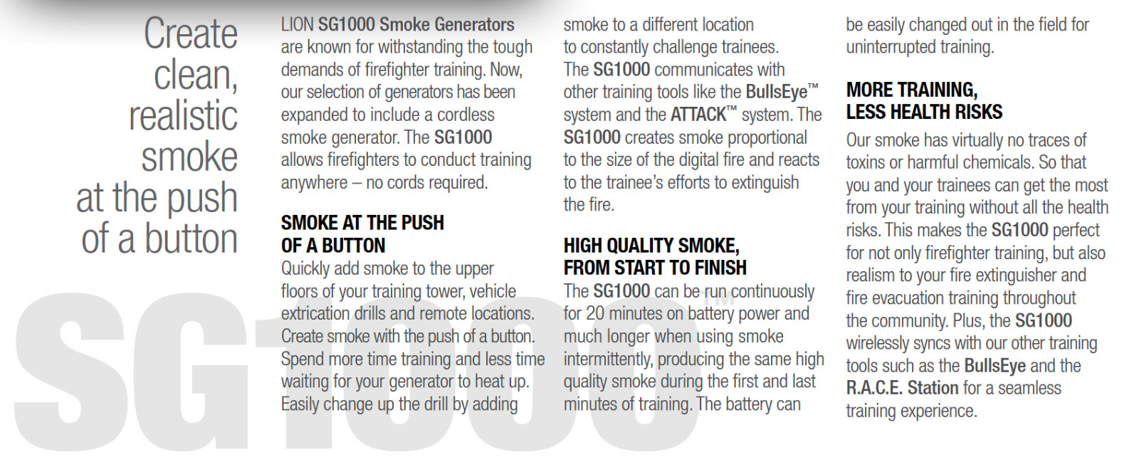 NEW! Lion/BullEx Smoke Generator 1000 SG1000 for Fireman Training in Hard Case