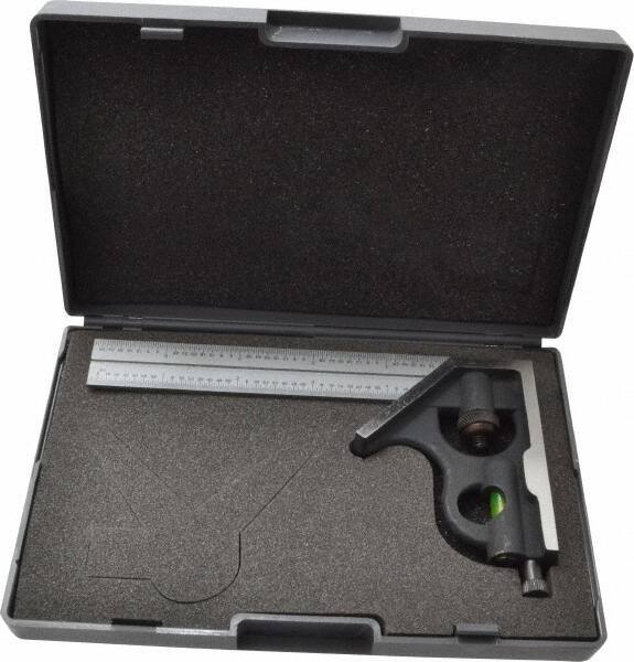 SPI 2 Piece, 6″ Combination Square Set 1/100, 1/32, 1/50 & 1/64″ (16R) Gradua…