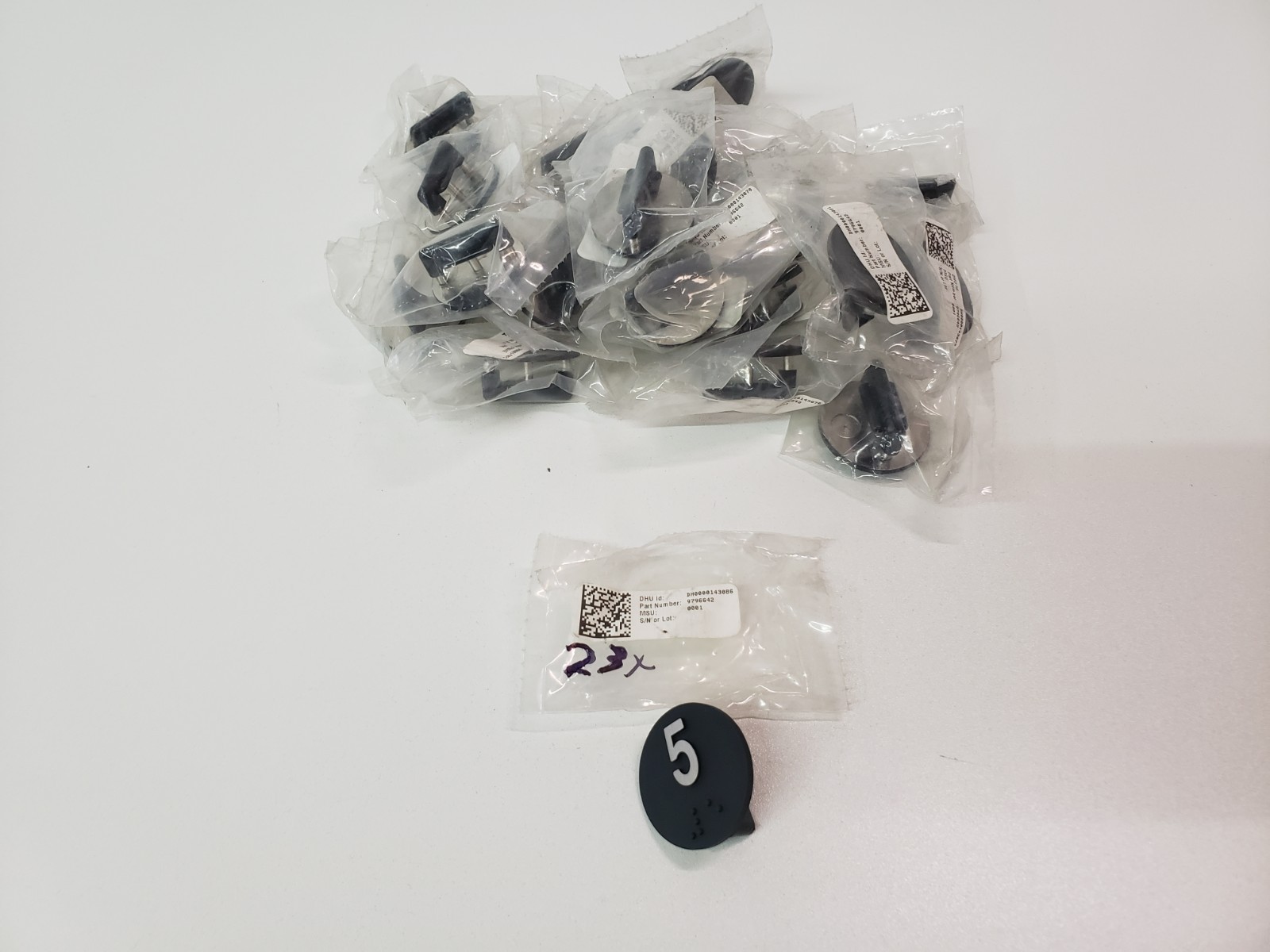 LOT of 23 – UNUSED – TKE ThyssenKrupp 9796642 Elevator Floor 5 Button