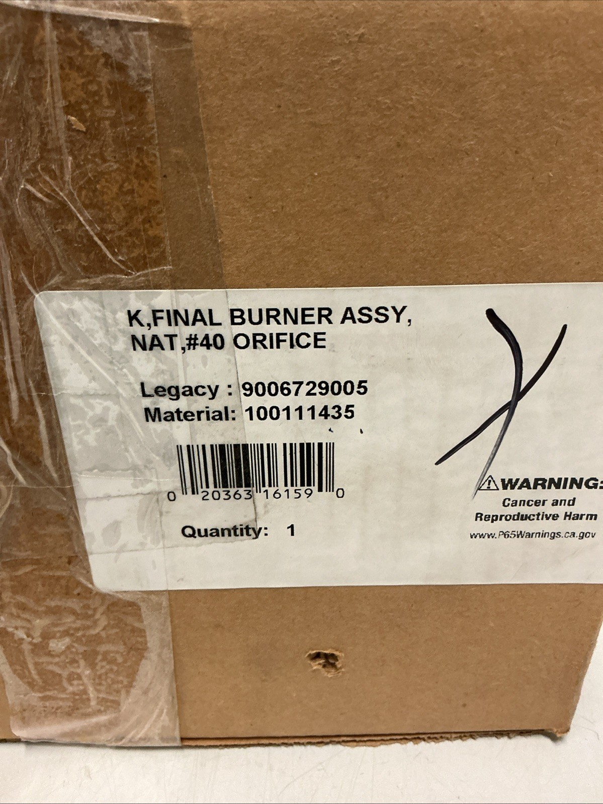 NEW, LOCHINVAR, 9006729005, FINAL BURNER ASSEMBLY, #40, NG, 100111435. (26G-2)