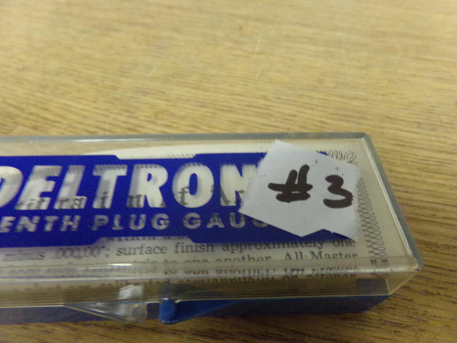 NEW Deltronic Tenth Plug Gauges Type GP-0387 .0387 #3 *FREE SHIPPING*