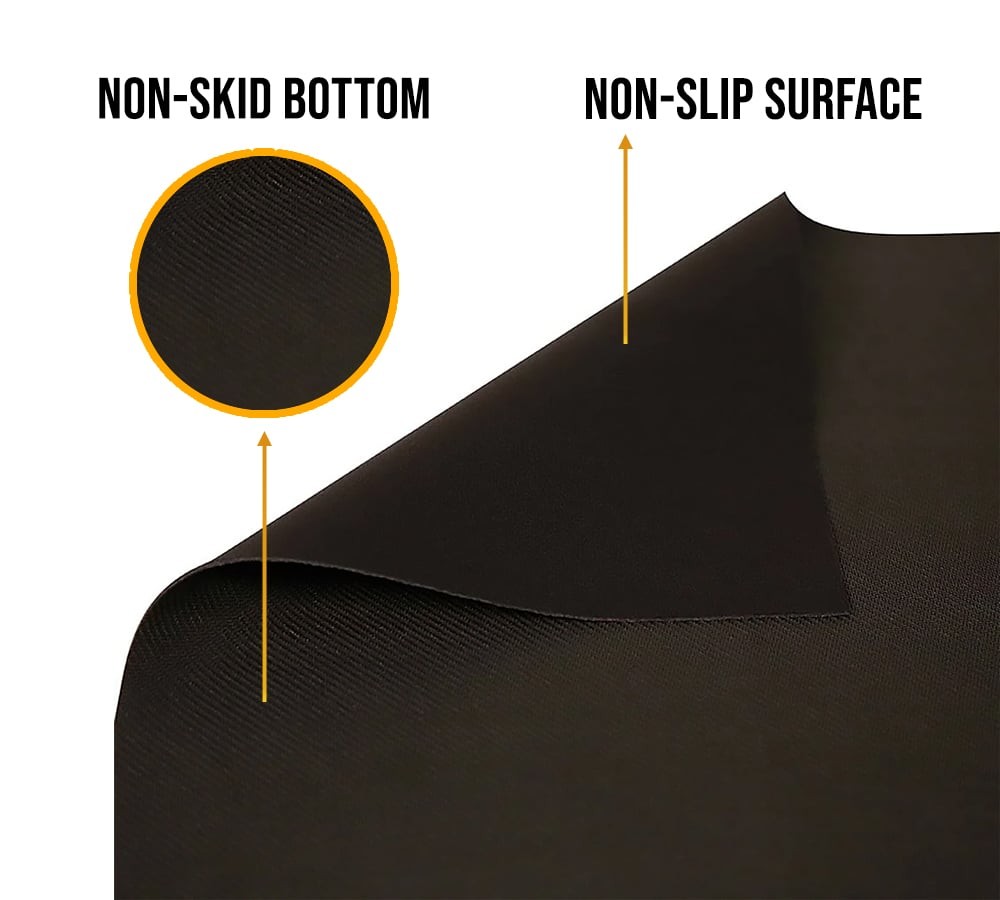 (4 Pack) 20’x27″ Black Neoprene Floor Runner w/ Non Skid Bottom