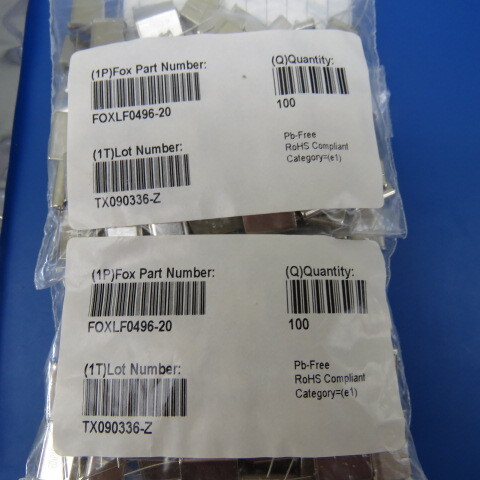 FOX FOXLF0496-20 Qty of 50 per Lot HC49ULF/ 4.096/C/B/F