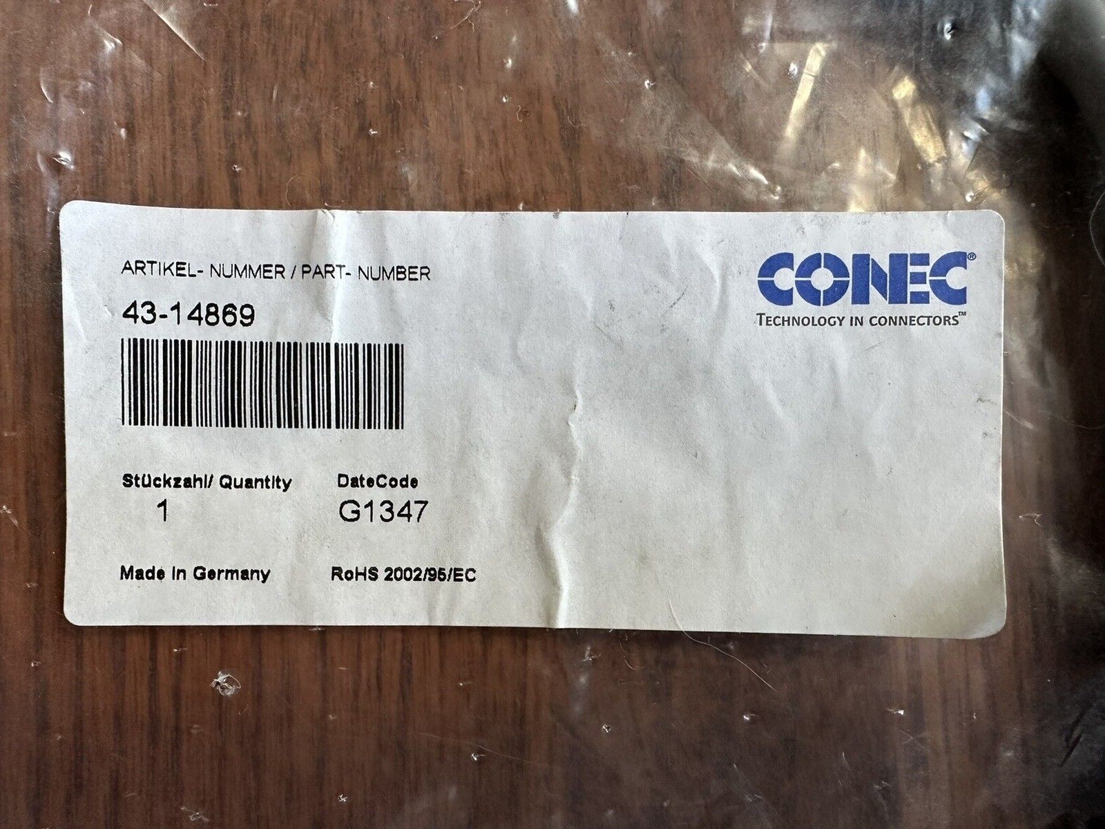 Conec 43-14869 CBL CIRC 8POS MALE TO WIRE 9.84′