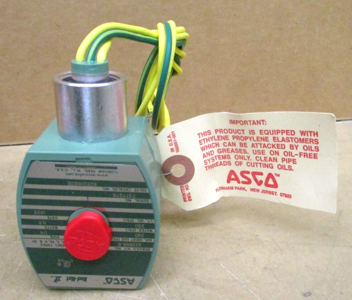ASCO Red-Hat Valve 8262H182E 24 DC 290 PSI 1/4 Pipe 11.6 Watts 48755LIN