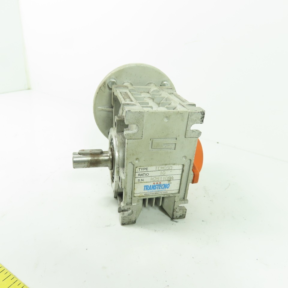 Transtecno TCM030 10:1 Ratio Gear Reducer 14mm Output Shaft 7/16″ Input Shaft
