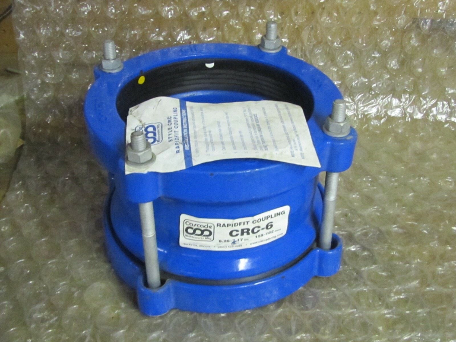CRC-6 RAPIDFIT 6″ Ductile Iron Pipe Coupling, 6.26 to 7.17 INCH Pipe Size –