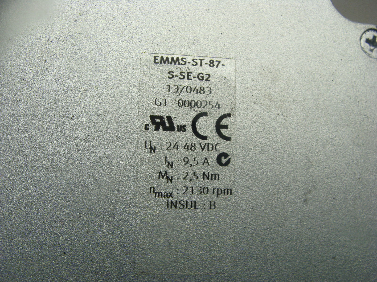 FESTO STEPPER MOTOR EMMS-ST-87-S-SE-G2 W/NEUGART GEARHEAD PLE080-008-SFSB3AE-E11