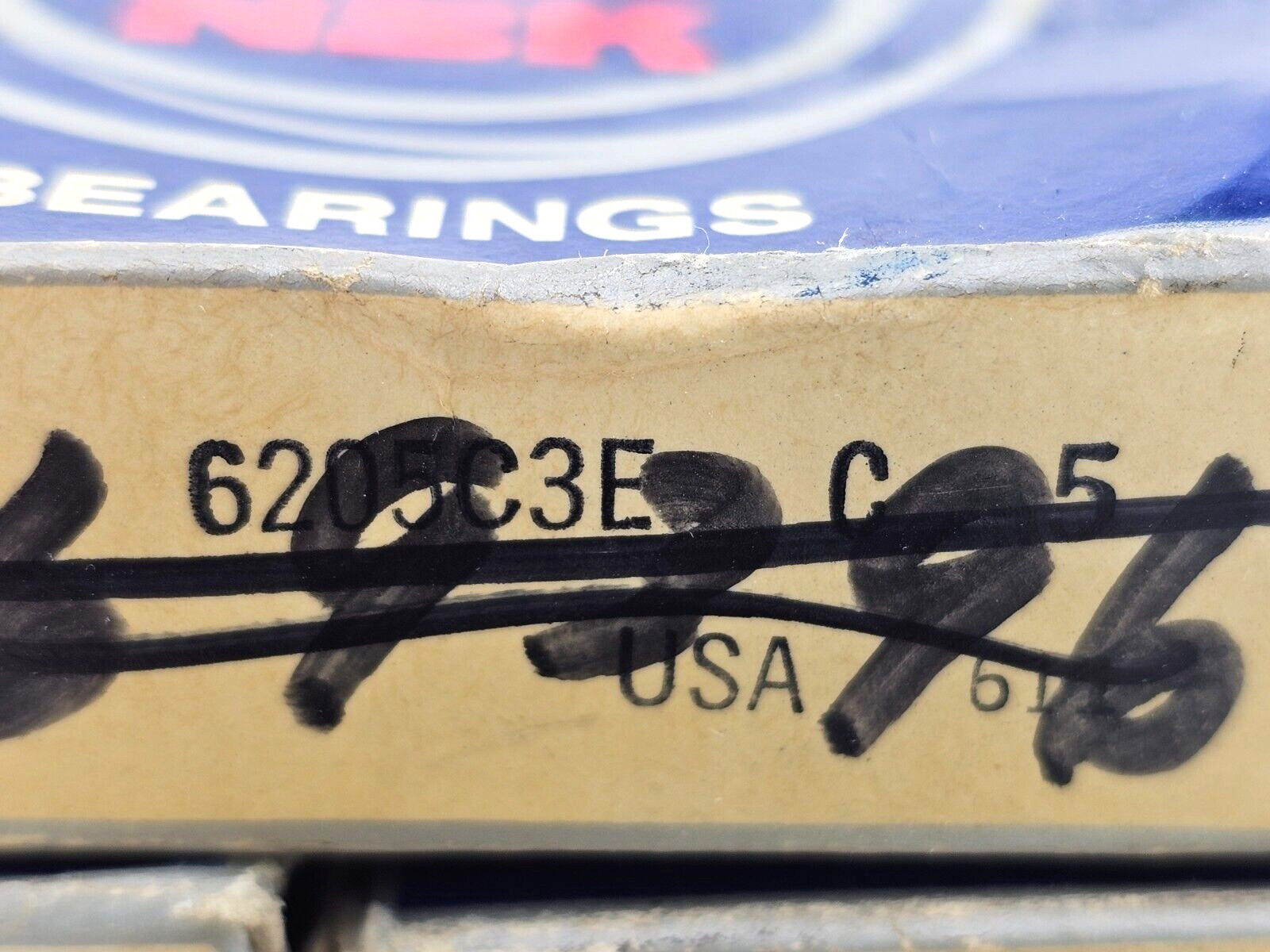 NSK Bearings 6205C3E-C5 Deep Groove Bearing, 25x52x15mm 6205C3E Lot of 3 NEW