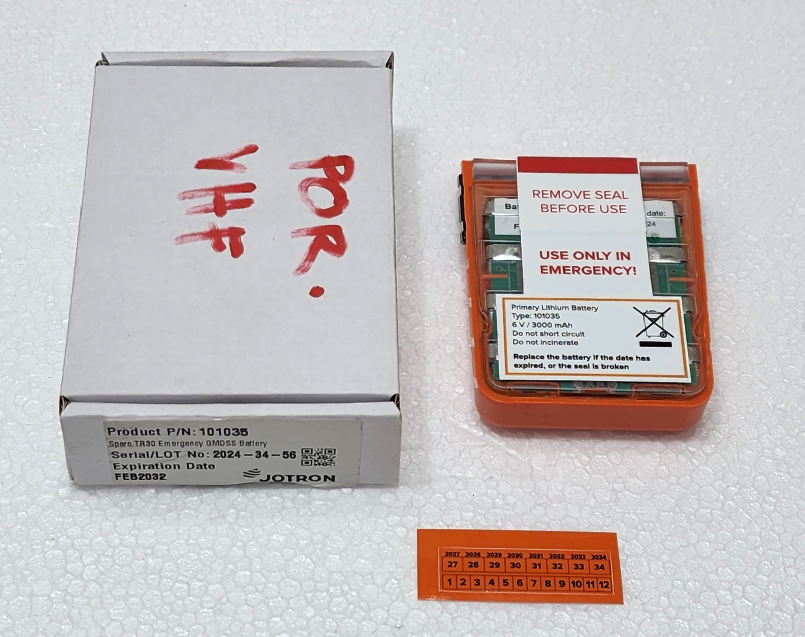 JOTRON 101035 Emergency Spare Battery for TR30 GMDSS Expiry: 2031