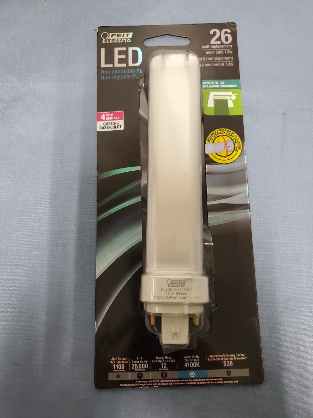 Feit Electric 26 Watt Replacement 4 Pin 1100 Lumen Cool White PL26E/H/841/LED