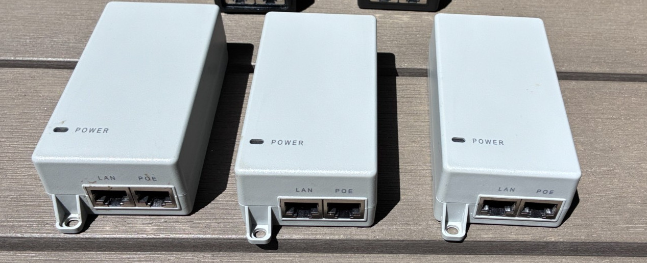 lot of 3 GOSPELL G0720-240-050 24V 0.5A PoE POWER OVER ETHERNET INJECTOR LAN/POE