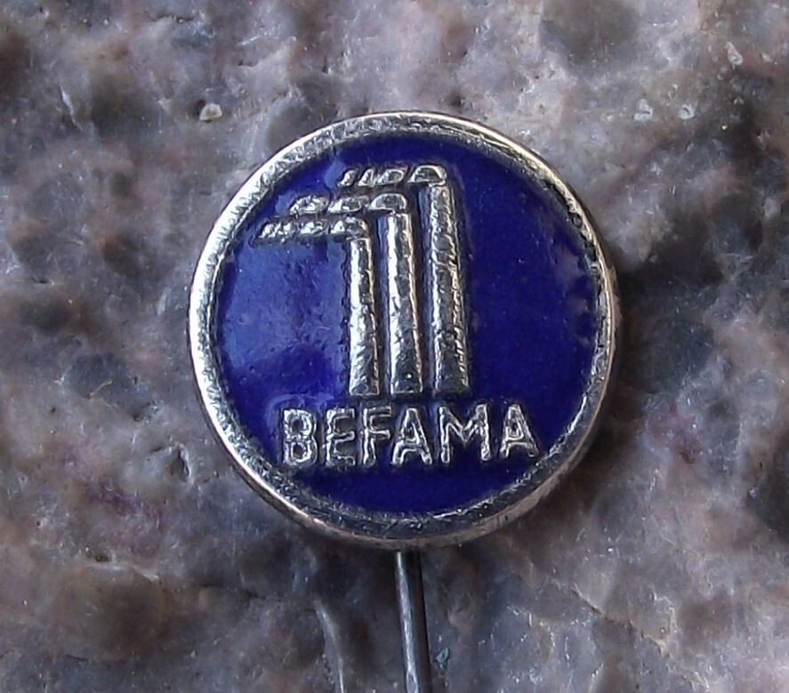 Vintage Befama Austrian Textile Roller Cards Engineering Company Pin Badge