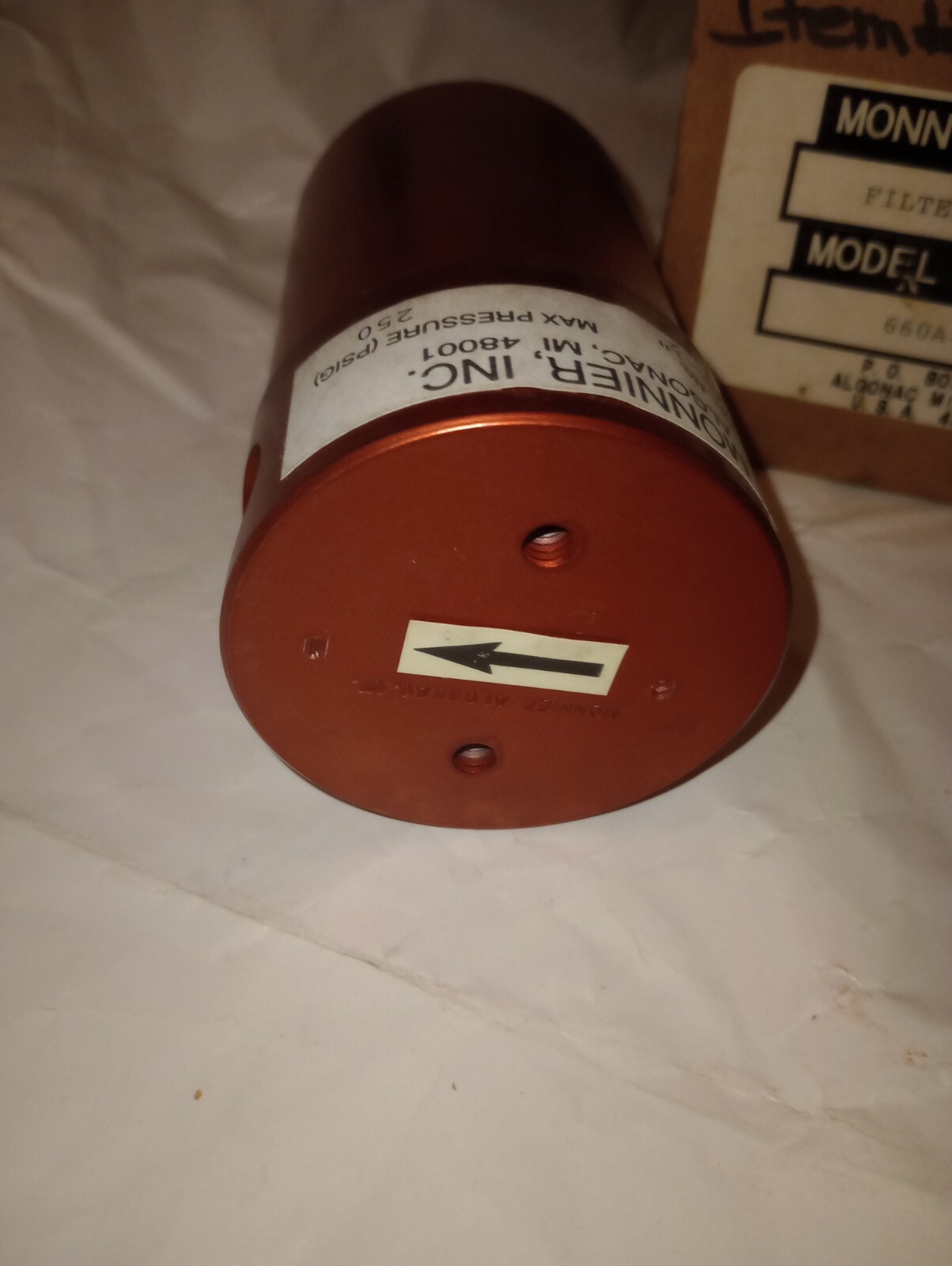 NEW GENUINE MONNIER, INC. MODEL 660A-1/2″ FILTER HOUSING 150 PSI