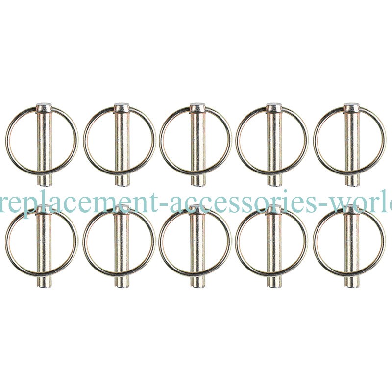 PN07 Set of (10) 3/8″ Implement Lynch Pins Fits Three-Point Tractor Hitches