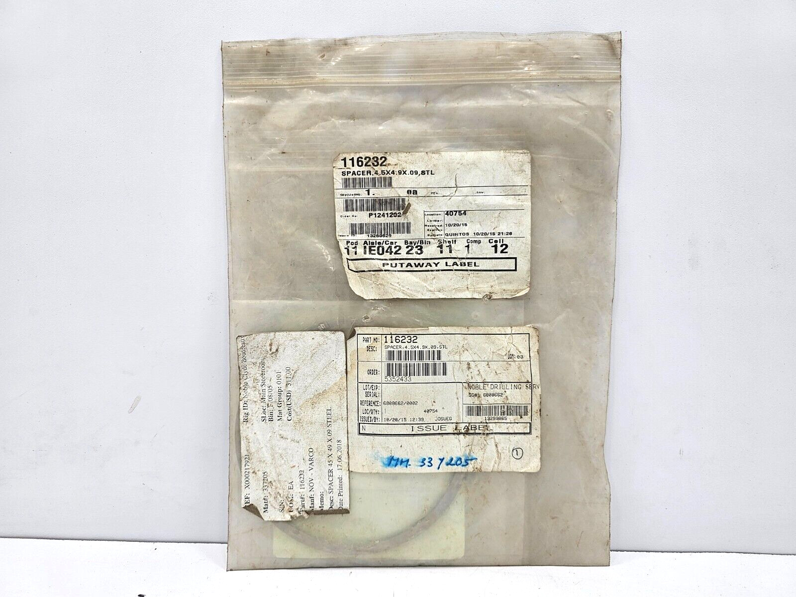 0-6319-0095-00 SHIM SET NOV-VARCO
