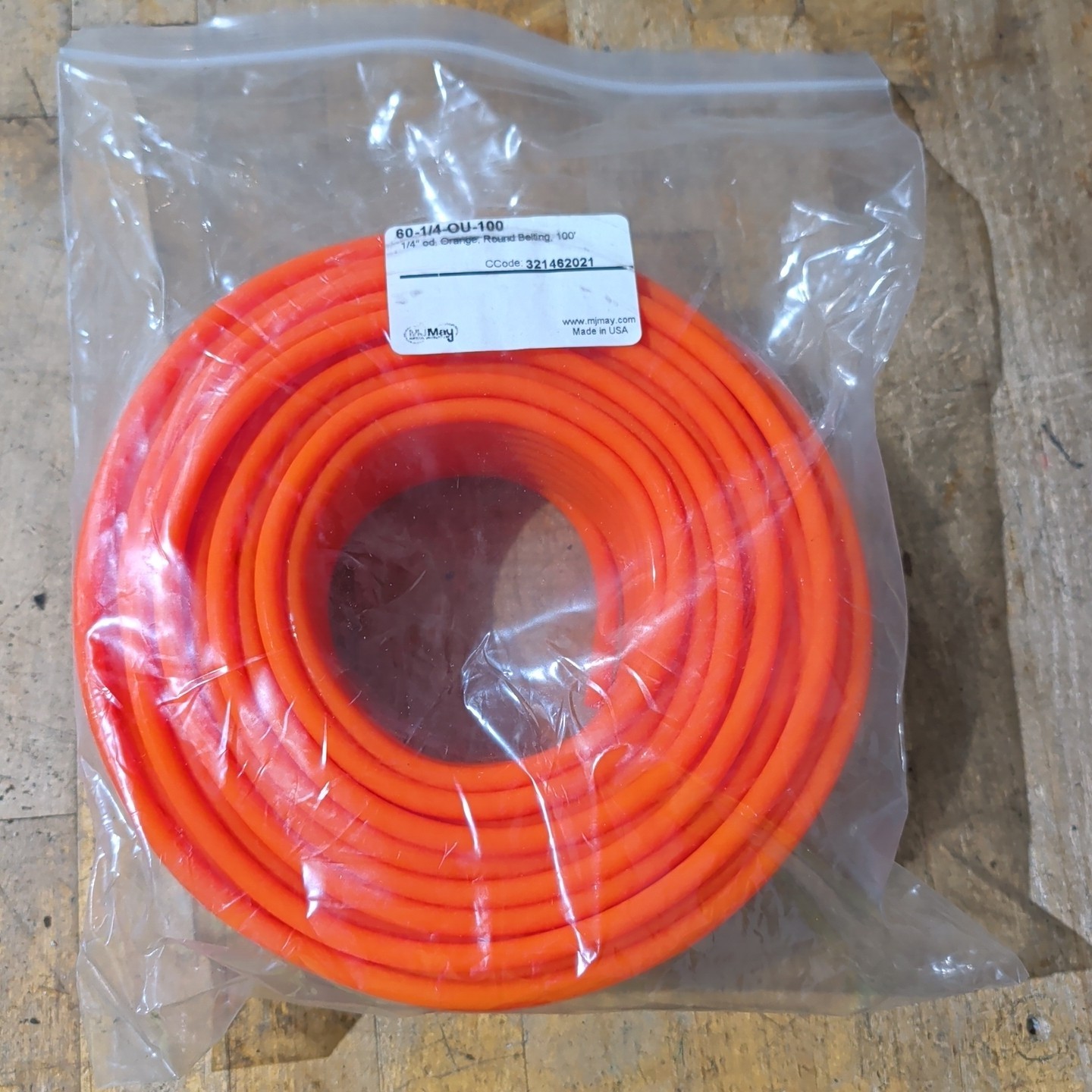 May Material Specialist 60-1/4-OU-100 Round Belting