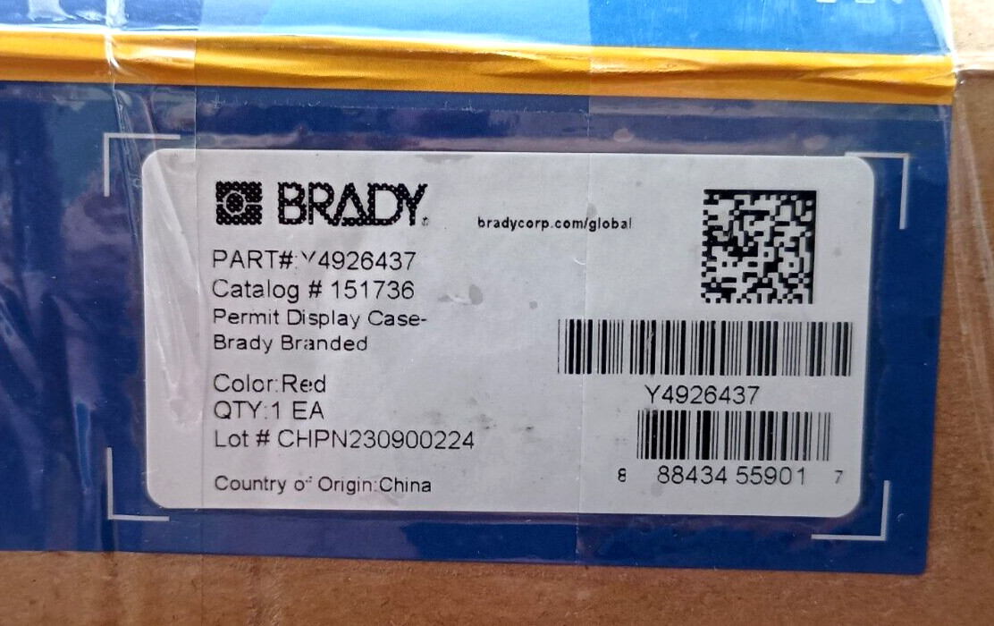 Brady 151736 Permit Display Case (10.5″ x 16.8″ x 2.1″)