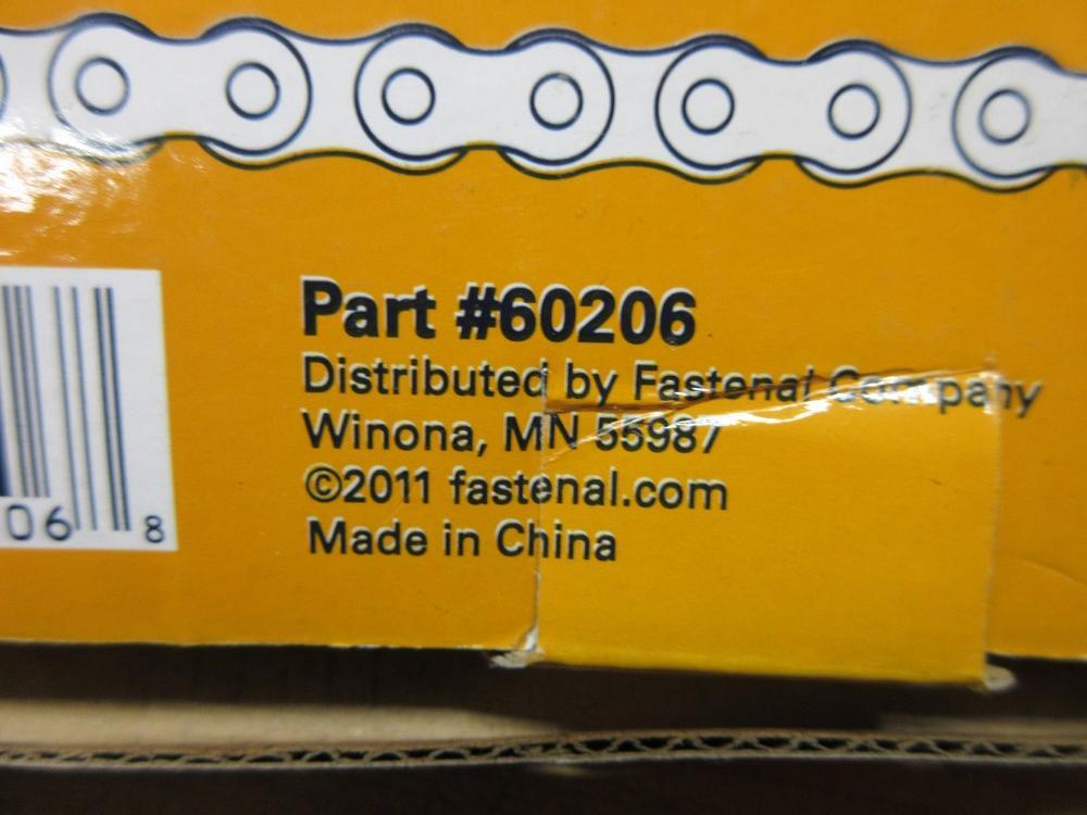 Stronghold 60206 Fastenal Roller Chain 40-1R 10′ Length 40-1R-10FT