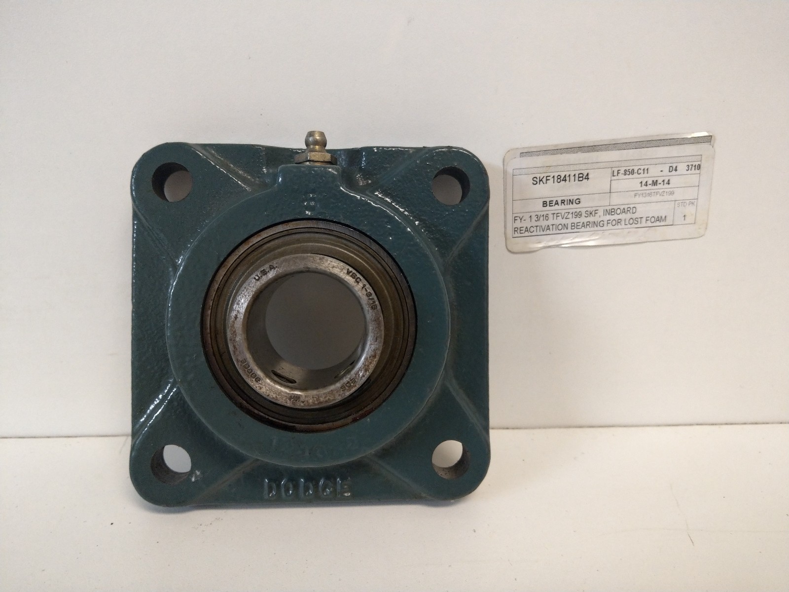 NEW OLD STOCK! DODGE SKF 4-BOLT FLANGE BEARING FY-1-3/16