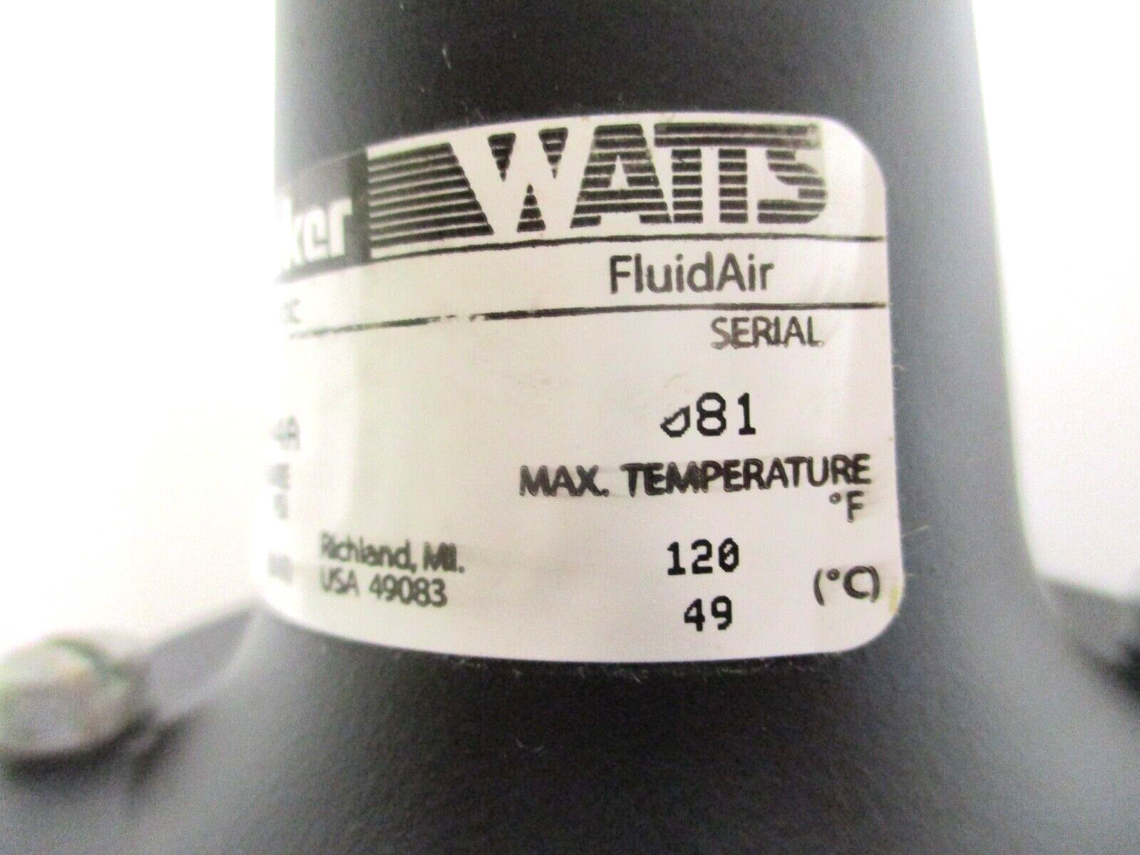 PARKER WATTS , PNEUMATIC REGULATOR , R119-04A , 300 PSI , 1/2″ x 1/4″ FNPT