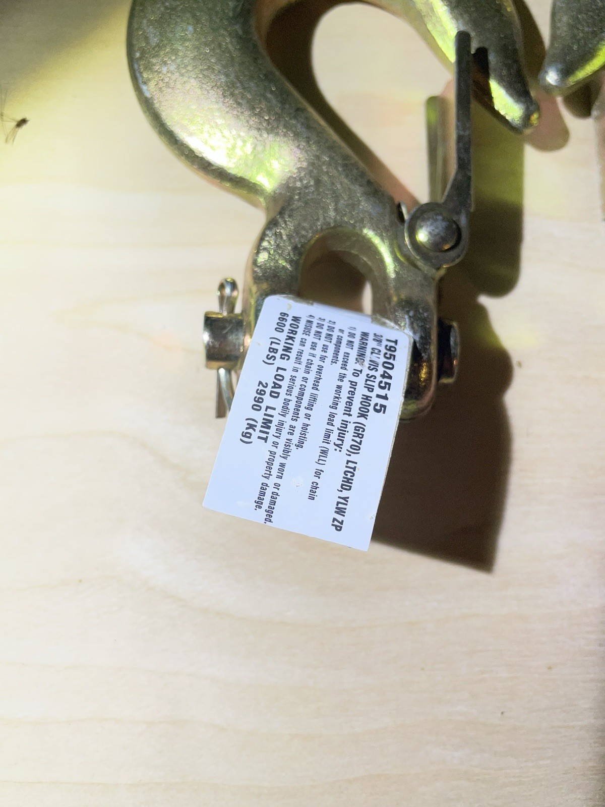Lot of 8 – Campbell T9504515 3/8” Clevis Slip Hooks 6,600 lb Gold