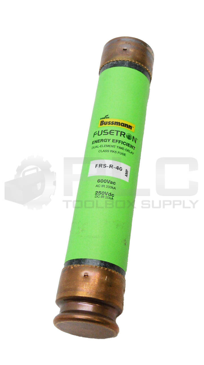 NEW BOX OF 10 BUSSMANN FRS-R-40 ENERGY EFFICIENT FUSE 40A 600VAC 300VDC *READ*