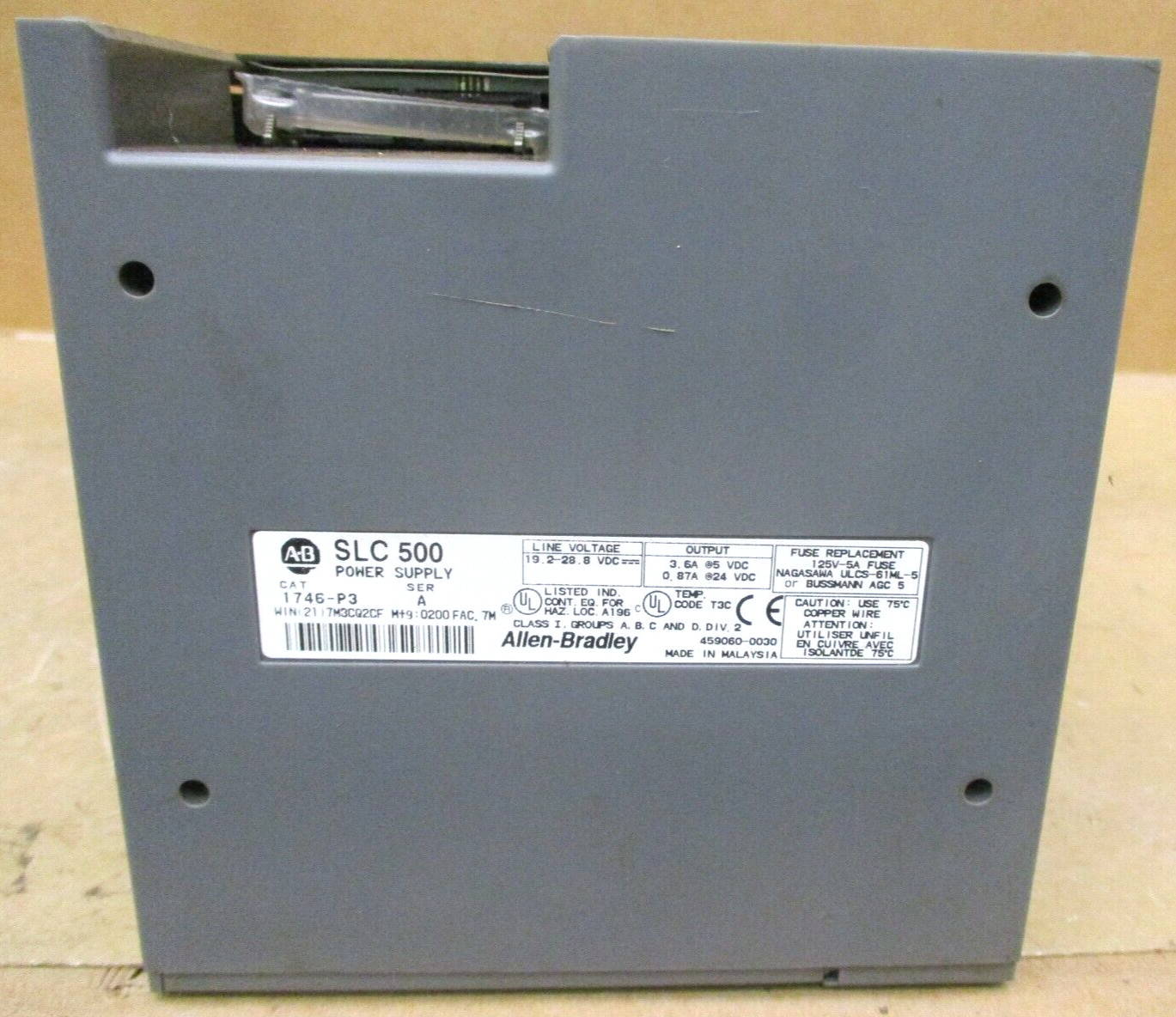 Allen-Bradley SLC 500 1746-P3 Ser A SLC 5/04 CPU 1747-L542 48663GN