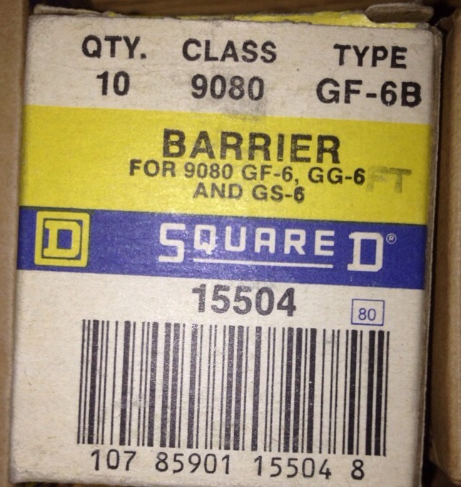 Square D 9080GM6B (29X) 9080GF6B (5x) 9080GF-6 (13x) 9080GH63 (14x) #1646A1