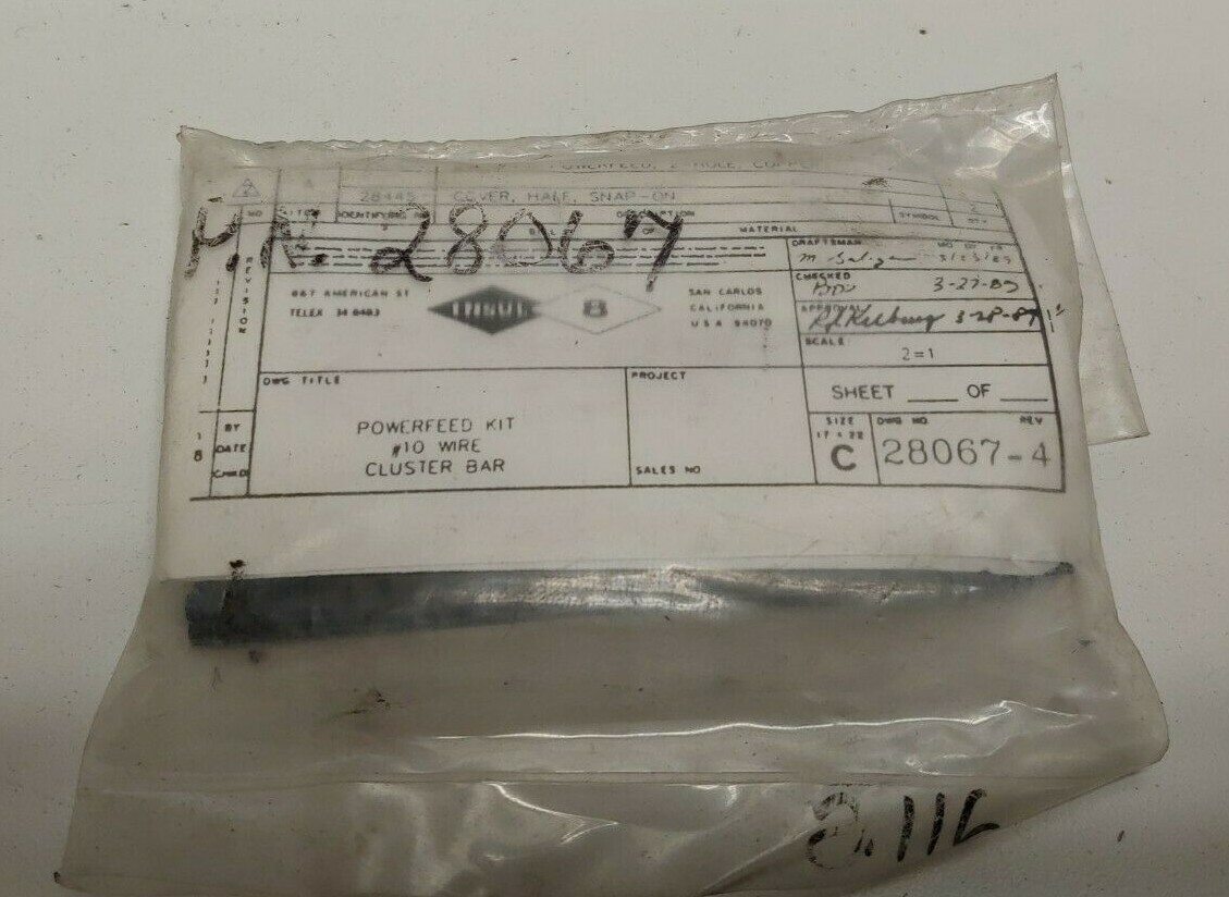 NEW OLD STOCK! INSUL-8 CLUSTER BAR #10 WIRE POWER FEED KIT 28067-4