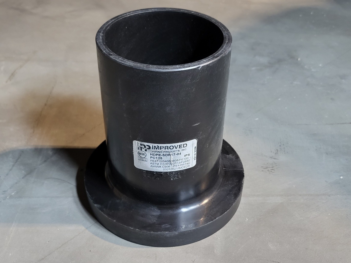 SURPLUS NEW Improved Piping Products HDPE-SDR17-04 PC125 4″ Flange Adapter