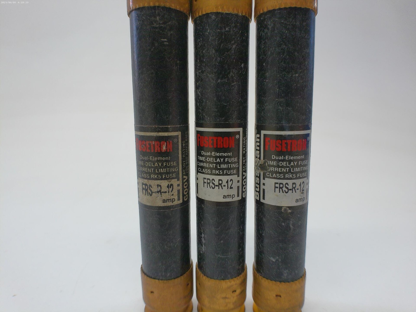 FUSETRON FRS-R-12 FUSE BLACK LOT OF 3 NSNP