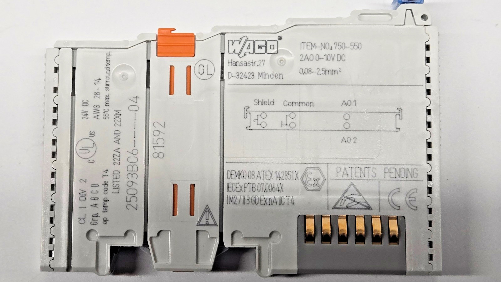 Wago I/O System 750-337, 750-402, 750-504, 750-650, 750-467, 750-550, 750-600