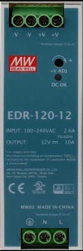 Mean Well EDR-120-12 AC/DC Power Supply – 1 Output – 12V@10A – 120W – FREESHIPIG