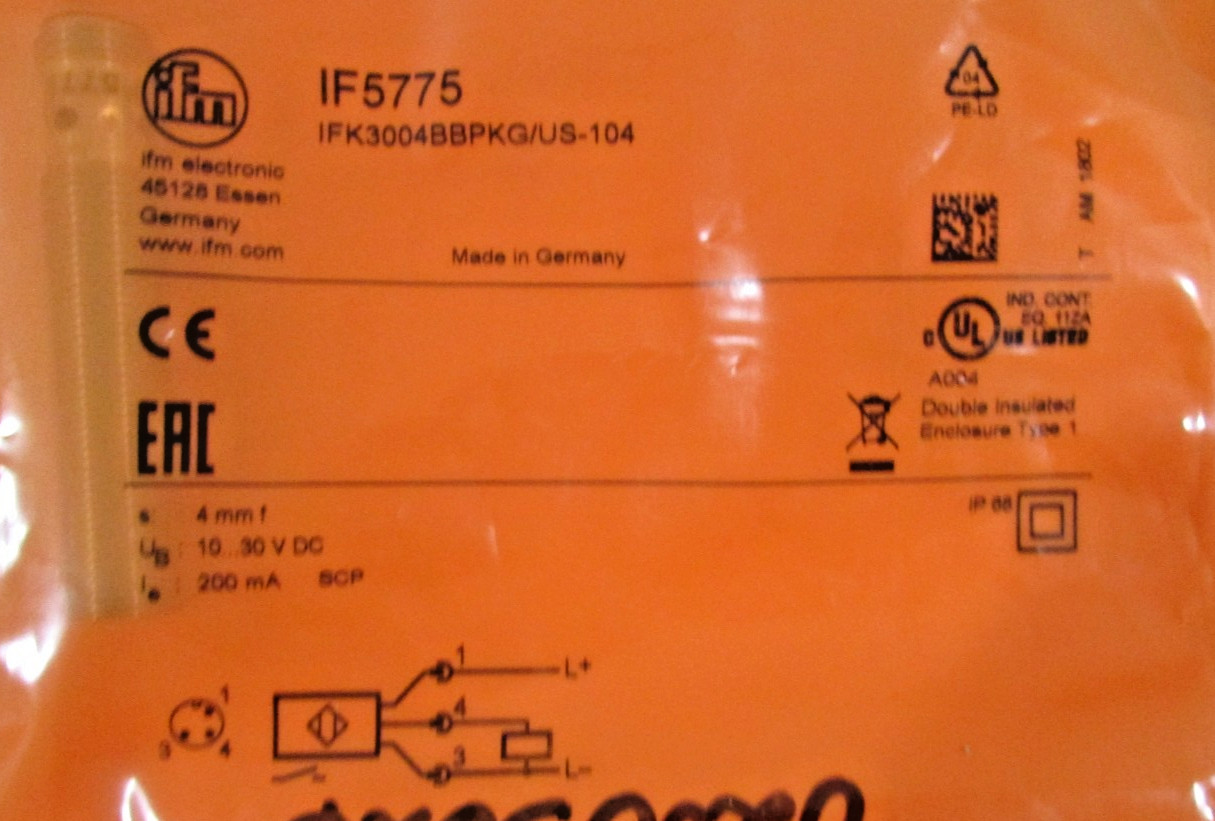 IFM Efector IF5775 Inductive Proximity Sensor Lot/2