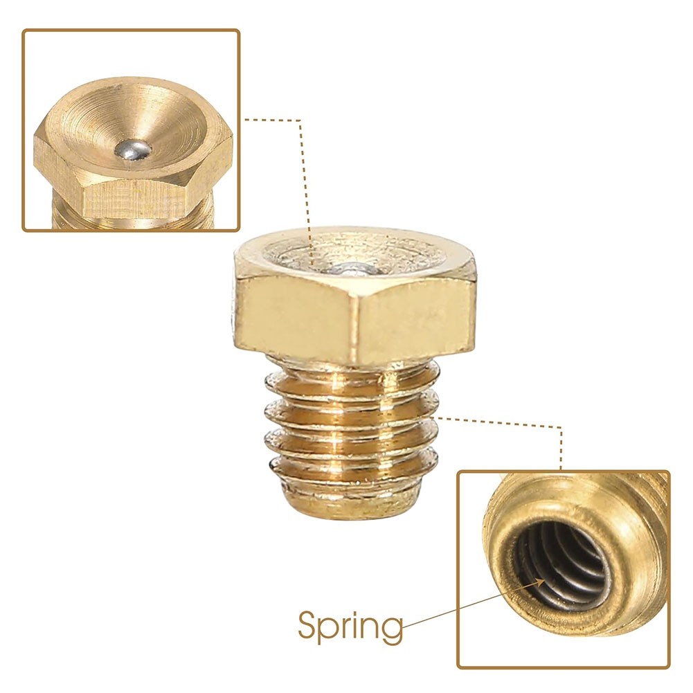 20pcs M6x1mm Metric Male Thread Flush Straight Grease Zerk Nipple3951
