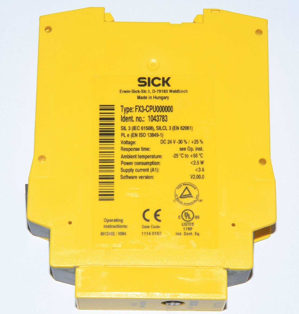 NEW FX3-CPU000000 SICK 1043783 Flexi Soft / Safe EFI-pro System SICK V2