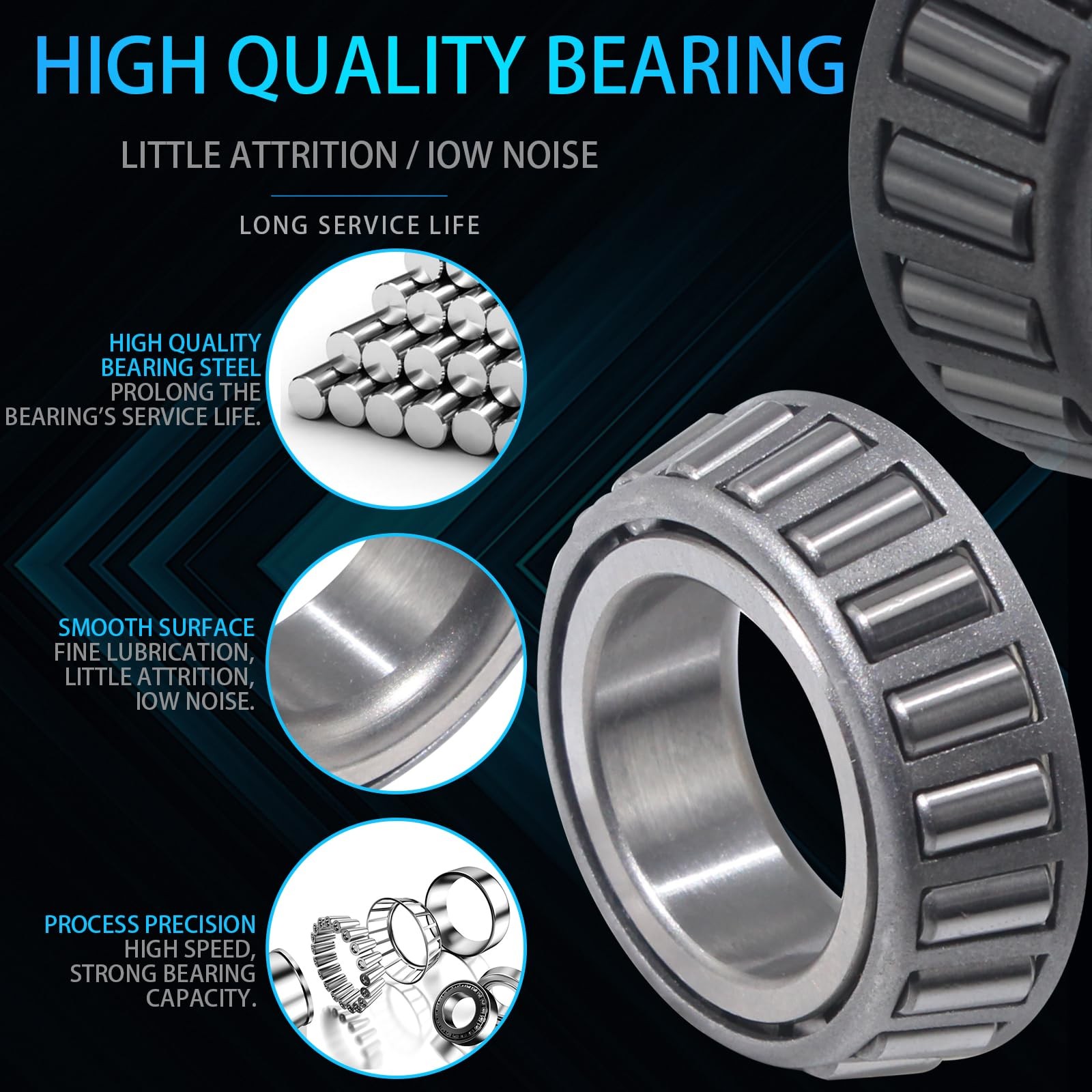 iBroPrat 1 Set Trailer Hub Kit 8 Bolt 6.5″, Pre-Lubricated and Installed…