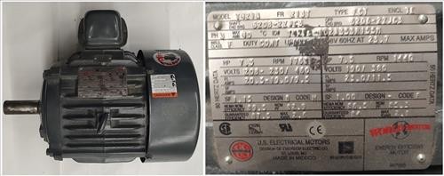 US ELECTRICAL MOTORS – 802A353R155M – MOTOR, 7.5HP, 1760RPM, 208-230/460V, 20.5-