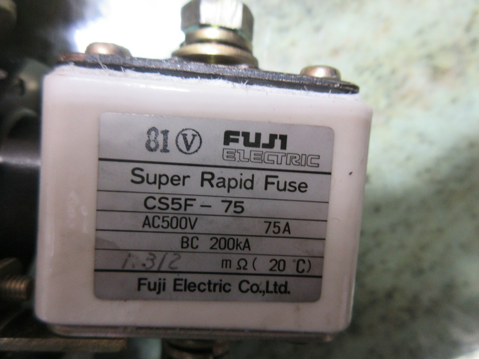 FUJI SUPER RAPID FUSE CS5F-75 AC500V 75A BC 200KA LOT OF 3