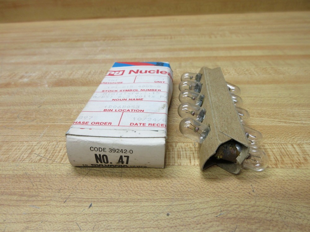 Sylvania 47 GTE Miniature Lamp Light Bulb S47 (Pack of 10)