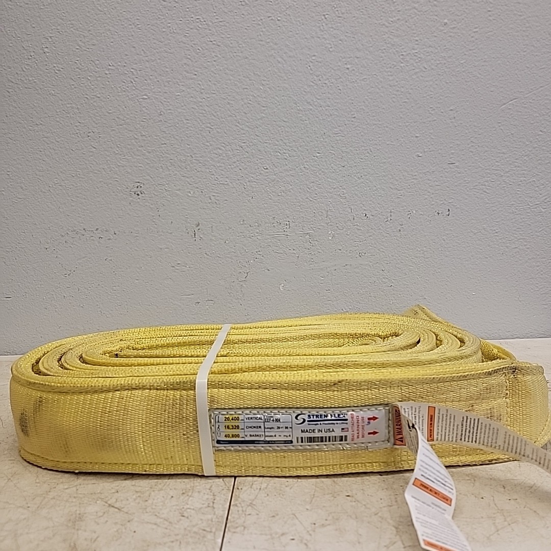 Stren-Flex Eef-4-904-20 Synthetic Web Sling, Type 3, 20 Ft L, 4 In W, Nylon,