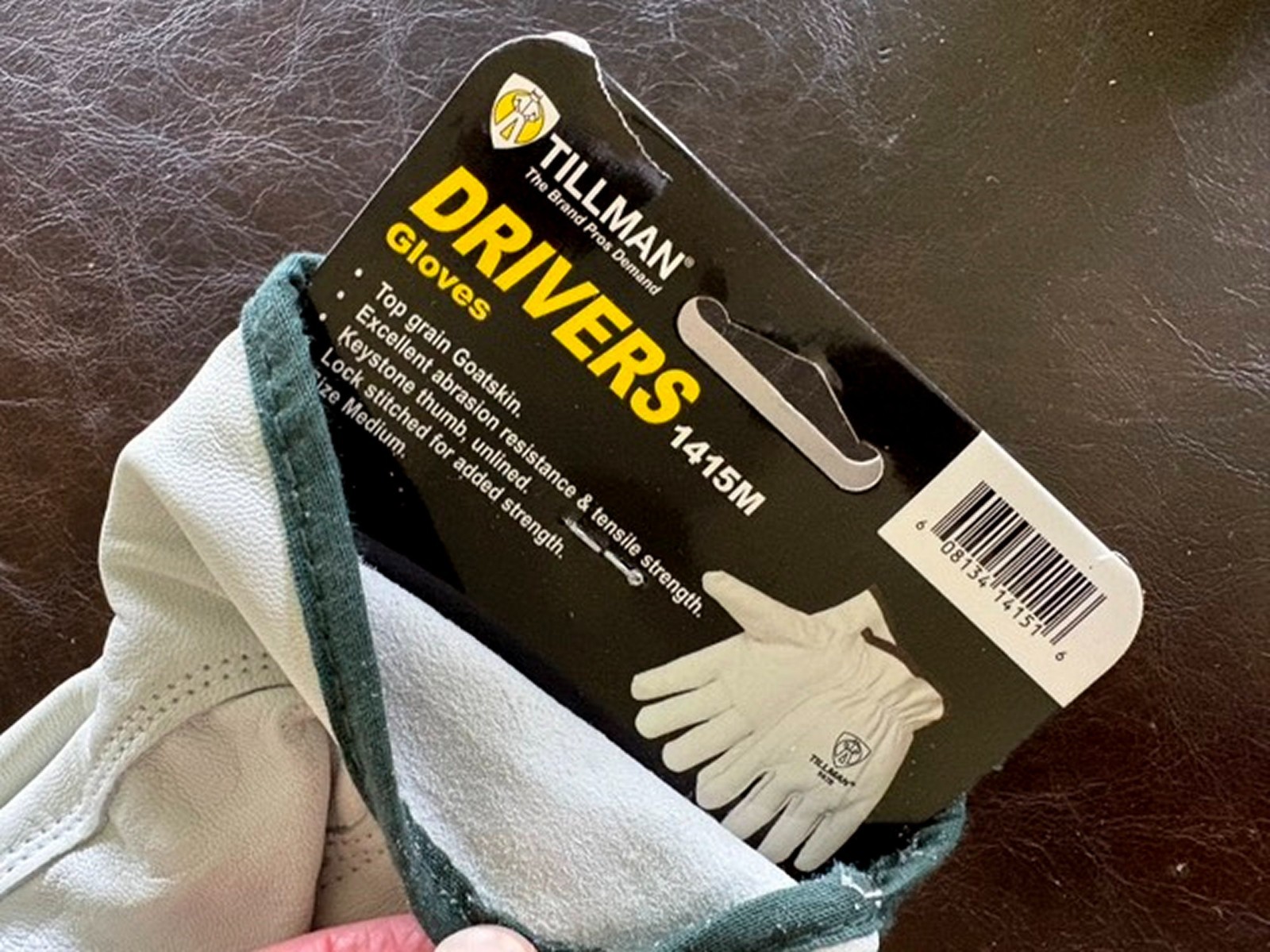 TILLMAN 1415M Top Grain Goatskin Drivers GLOVES Standard NEW in Package