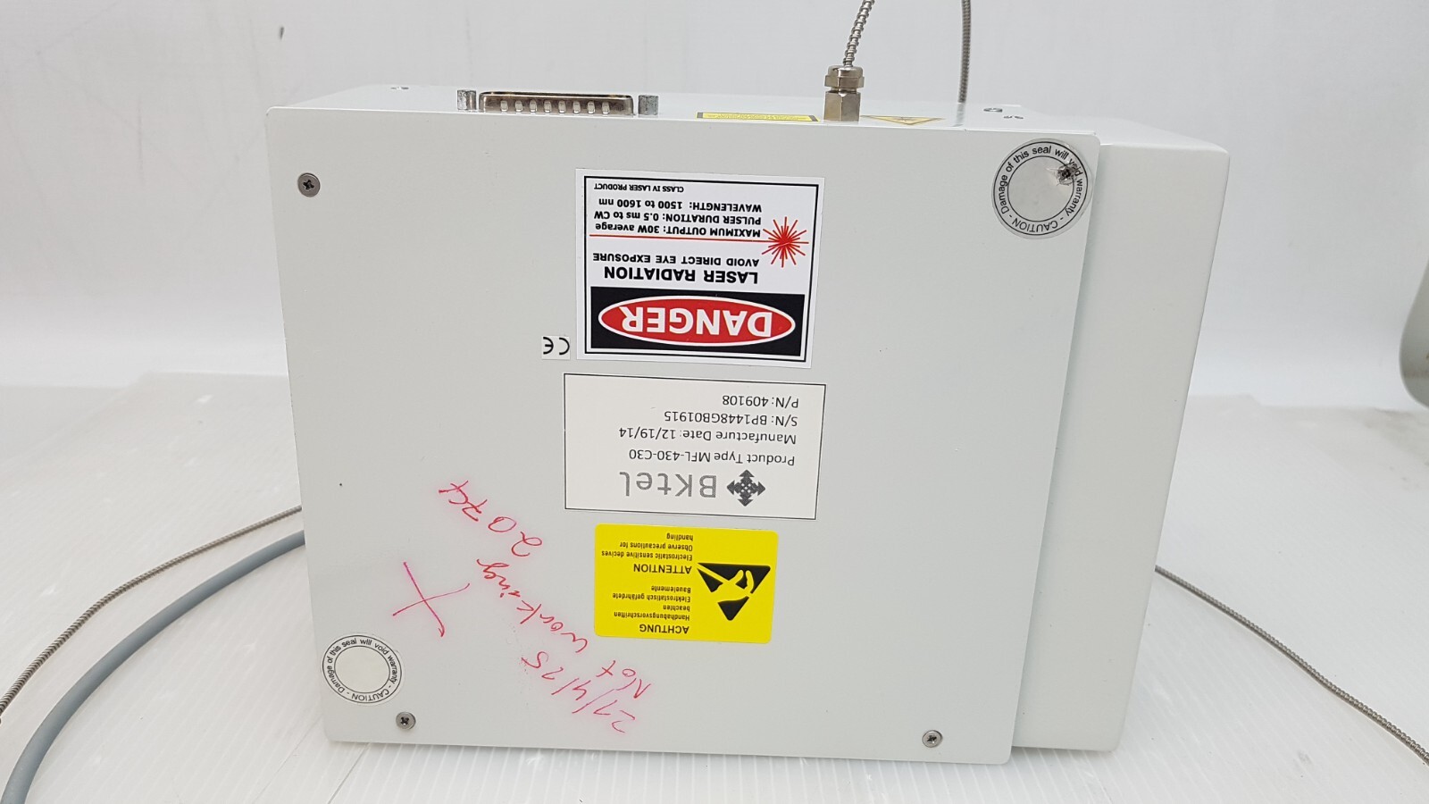 BKtel Single Mode Laser MFL-430-C30, MFR004330 FW 2.12, AQUARIUS SA-1121310