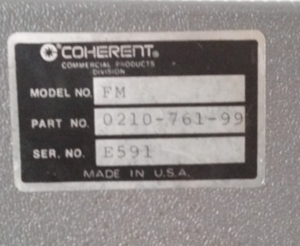 Coherent Fieldmaster FM Power Energy Meter 0210-761-99