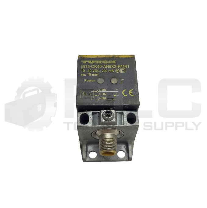 TURCK BI15-CK40-AN6X2-H1141 INDUCTIVE SENSOR 10-30VDC 200MA SN=15MM