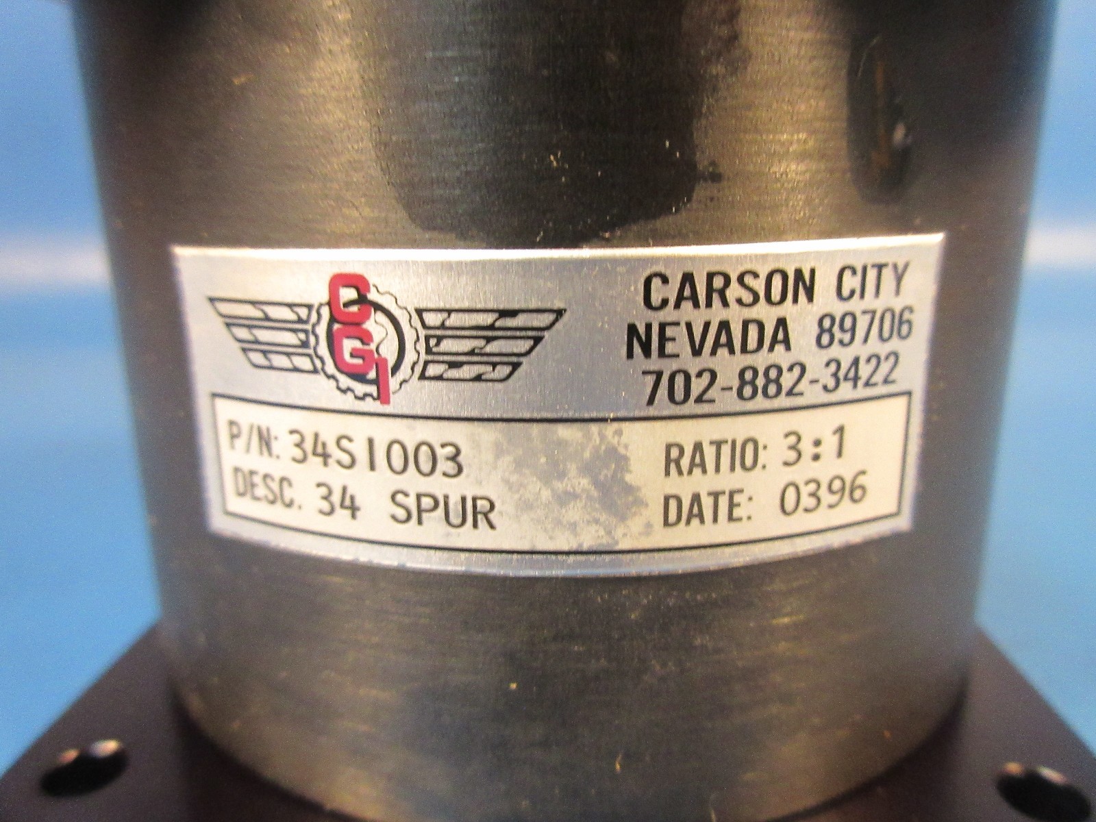 CGI Motor 34SI003, Precision Spur Gearhead 34-SI003, 34 Spur, Ratio 3:1
