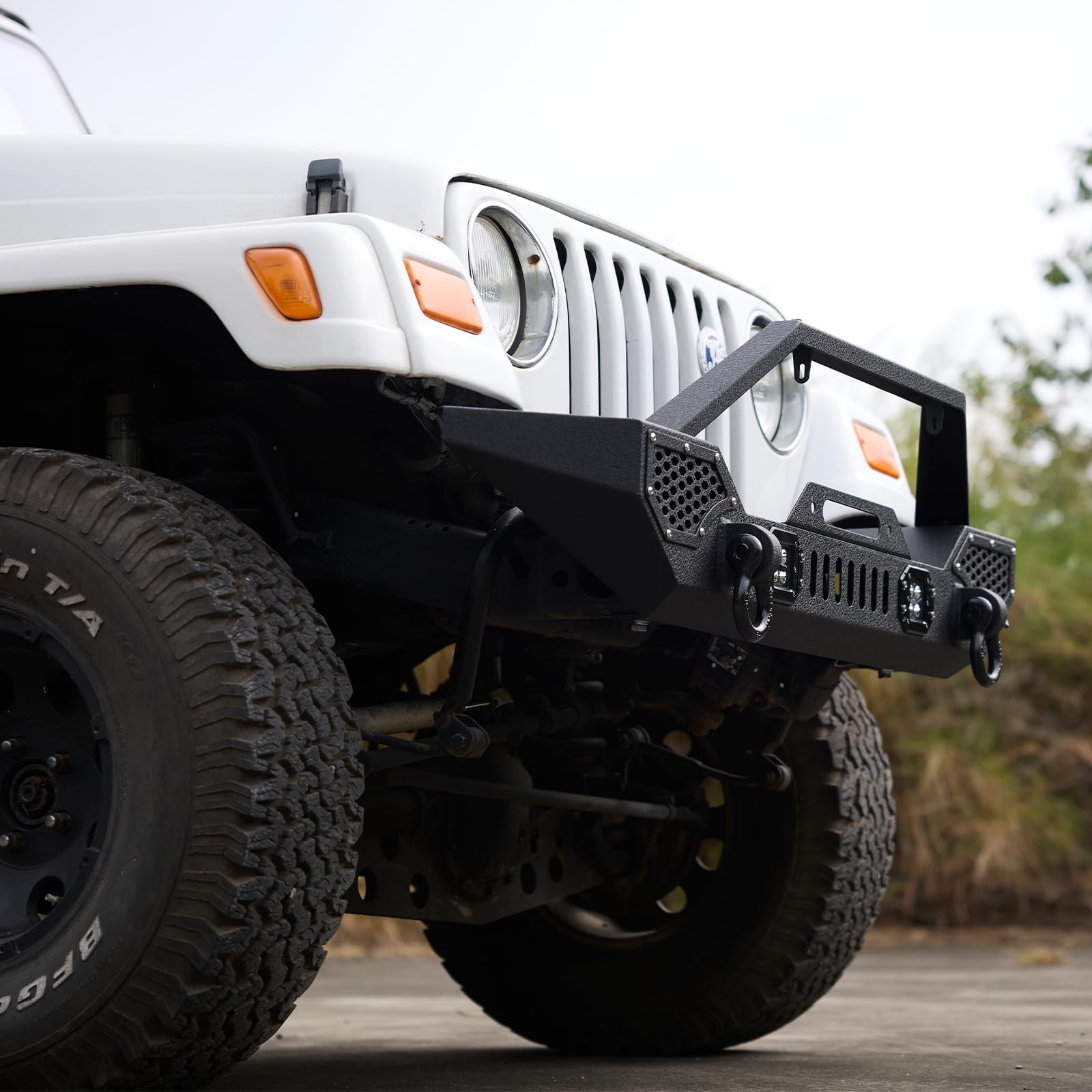 Garvee Front Bumper Compatible with Wrangler TJ 1997-2006 (2/4 Doors), Full W…
