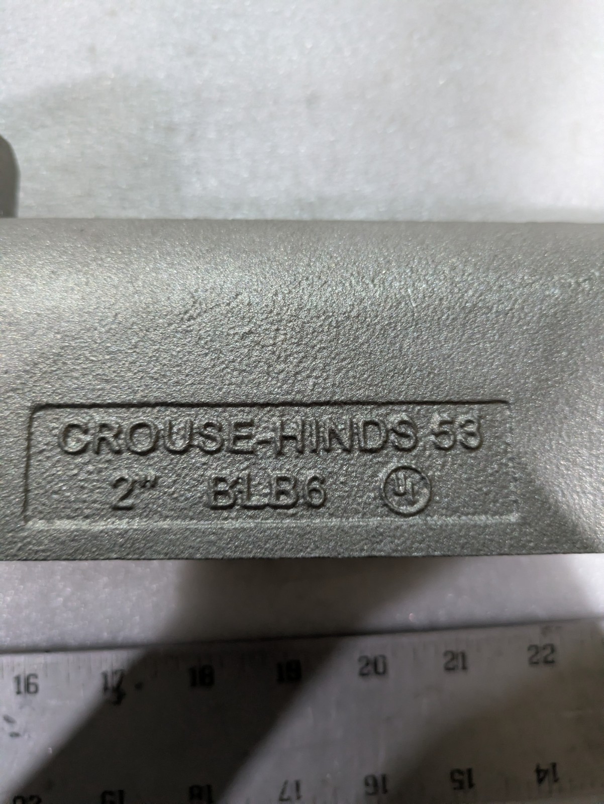 Crouse-Hinds BLB6 2 Inch Iron Alloy Mogul LB-Type Conduit Body Eaton Industrial