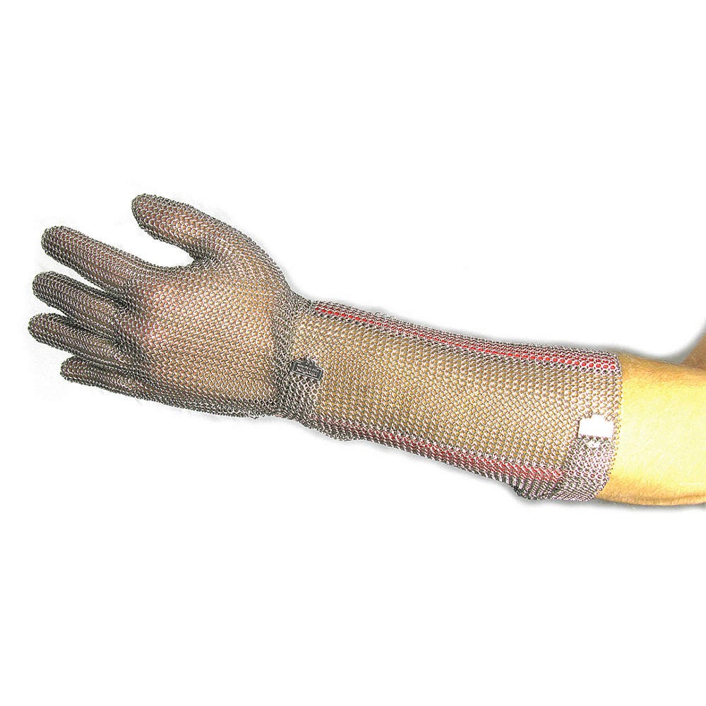 NIROFLEX USA GU-2515/S Chainmail Cut-Resist Glove,S/7,Silver 38XH10